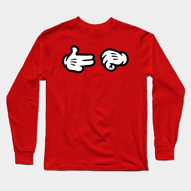 Run the Jewels Cartoon Hands Logo Long Sleeve T-Shirt by Pufahl